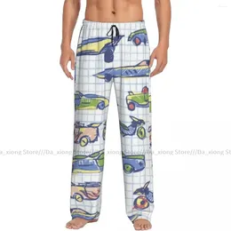 Men's Sleepwear Cute Car School Collection Cartoon Cars Mens Pyjamas Pyjamas Pants Lounge Sleep Bottoms