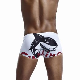 Suits Men's Sexy Swimming Trunks Male Surfing Beach Trunks Shark Pattern Short Man Swimsuit Mens Swimwear Briefs Swim Bathing Suit