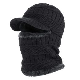 Zimowe czapce czapki czapki czapki zimowe czapki dla mężczyzn kobiety wełniane szaliki czapki maska ​​maska ​​maska ​​dzianina kapelusz