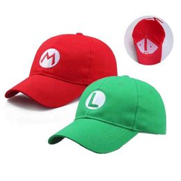 Ball Caps Super Luigi Brothers Sun Hat Adjustable Game Cartoon Hat Role Playing Accessories Baseball C Prop J240506