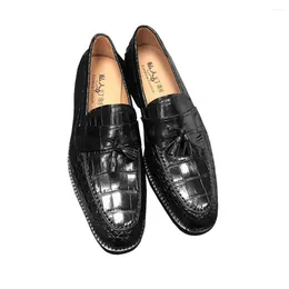 Casual Shoes Ousidun Custom Tassel Male Crocodile Leather Crocodi Business Manual Men Dress Formal