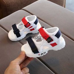 Sandals New Summer for ldren Beach Shoes Soft Comfortable Kids Toddler Casual Sports Fashion Boys Girls Baby Footwear H240507