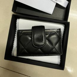 10A Top quality Organ card bag full leather inside and outside luxury Designer Card Holder Genuine gy Leather With Box purse Fashion Womens men Purses Credit A9699