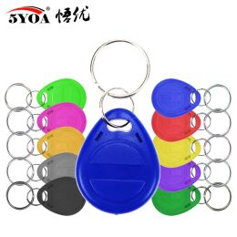 Card 50pcs/lot Em4305 T5577 125khz Copy Rewritable Writable Rewrite Keyfobs Rfid Tag Key Ring Card Proximity Token Badge Duplicate