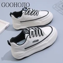 Casual Shoes Sneakers College Style Women Vulcanize Light Thick-soled Sports Comfortable Lace-up Breathable
