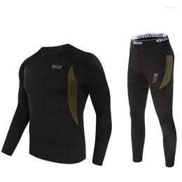 Men's Thermal Underwear Winter Top Quality Suit Men Tactical Sets Compression Fleece Sweat Quick Drying Thermo