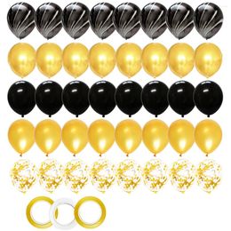 Party Decoration 40pcs 12inch Gold Black Mixed Confetti Latex Balloons Boy Girl Birthday Adult Woman Man Decorations Graduation Year