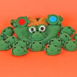 Blocks Frog Crochet Memory Game Memory Matching Game Physical Item The ORIGINAL Frog Mom And Baby Educational Toys