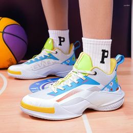 Basketball Shoes Youth Sports Male Anti-slip Wear-resistant Big Children High School Students Net Surface Breathable