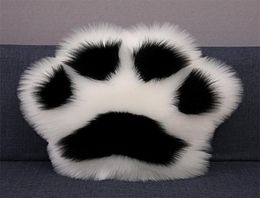 Creative Panda Paw Shape Cushion Seat Pad Home Car Bed Sofa Throw Pillow With Filling Cute Cat Paw Cushions Bedroom Tatami Decor 27130501