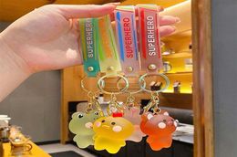 1PC Key Chain Cartoon Crystal Bear Key Chain Transparent Car Keychain Cute Frog Animal Keyring Bag accessories H1011239B3635934