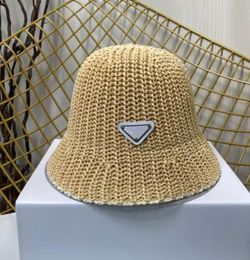 New Ice Silk Bucket Hat For Women 2022 Summer New Designer Crochet Sun Caps Fisherman Beach Visor hats Folding Bowler Flat Cap1397160