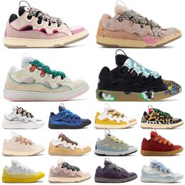 2024 L A V I N New Leather Curb Sneakers Fashion Designer Shoes Women Extraordinary Casual Sneaker Calfskin Rubber Nappa Platformsole L A N V inlies Mens Trainers