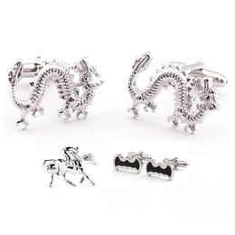 Cuff Links Men039S Cufflink Animal Sier Fashion Dragon Horse Sleeve Button For Men Accessories Buttons 5Pairl6373905 Drop Delivery Jew Dhczr