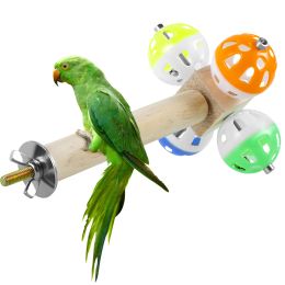 Toys Bird Stand Perch Toy with Rotating Balls Creative Rotating Bell Balls with Perch Puzzle Bird Perch Spinner Toy AntiSlip Bird