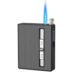 New Multi-Function Lighter ,10Pcs Cigarette Case With Double Lighter For Cigarette Case For Lighters