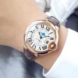 Crater Unisex Watches New Watch Womens Blue Balloon Series 18k Rose Gold Automatic Mechanical W6920097 with Original Box