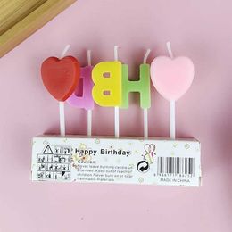 3PCS Candles Happy Birthday Cake Candle Love HBD Party Anniversary Celebration Baking Letter Candle Cake Decoration