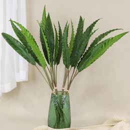 Decorative Flowers Simulation Plants Hand Touch Leaf Artificial Flower Paradise Bird Arrangement Home Office Garden Fake Foliage Decor