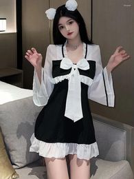 Casual Dresses Dress Sweet Fashion Mini Small Chest Sexy Lingerie Maid Uniform Seductive Elegant 2024 Japan JGR3