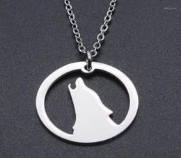 Pendant Necklaces Night Wolf Stainless Steel Charm Necklace For Women Accept OEM Order Dainty Fashion Jewellery Whole11653596