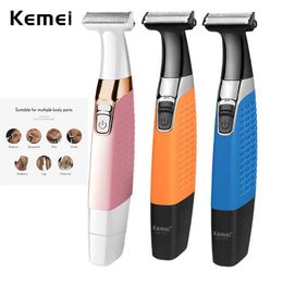 Electric Shavers Kemei Electric Razor One Blade USB Charging Beard and Mustard Trimmer Safety Facial Razor Mens and Womens Razor Y240503