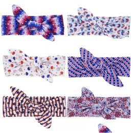 Hair Accessories 4Th Of Jy Flag Headbands Baby Rabbit Ears Hairbands Independence Day Star Stripes Head Bands Bandanas Drop Delivery Dh3Js