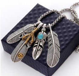 Fashion New Style Feather Eagle Claw Men And Women Hip Hop Exquisite Personality Necklace Pendant Luxury Jewelry Gift Q05314705509
