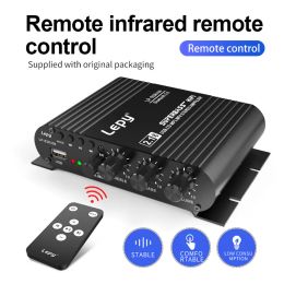 Kit 2.1 3 Channel Amplifier 2x38W+50W Subwoofer Digital Wireless Bluetooth 5.0 Power Amp USB Loseless Music Play For Car Home