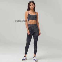 Designer Ll-tops Sexy Women Yoga Sport Underwear Set Tie Dyed Printed Sports Bra Legging Womens Tights Gym Clothes Tank Pants Jogging