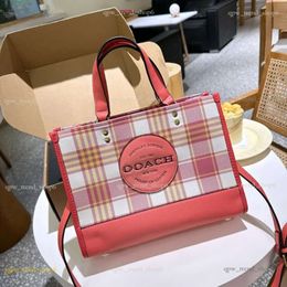 Luxurys Handbag Sacoche Designer Field Dempsey Tote Bag for Woman Pink Pochette Weekender Bag Strap Mens Canvas Leather Purse Clutch Crossbody Stripe Shoulder 813
