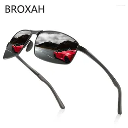 Sunglasses Sport For Men 2024 Polarized Sun Glasses Metal Frame Sunglass Driving Fishing UV400 Lunette Soleil Homme