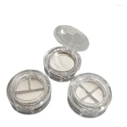 Storage Bottles 50pcs 26mm Eye Shadow Case Round Plastic Box Highlighter Blusher Compact Packaging Transparent Private Label Eyeshadow