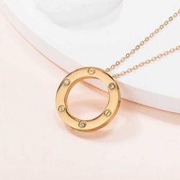 Trendy design necklace New classic with collarbone new luxury diamond with cart original necklace