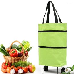 Storage Bags Portable Shopping Bag For Trolley Foldable Large Capacity Supermarket Purchase Carring Cart