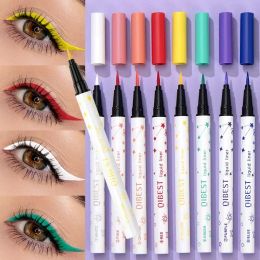 Eyeliner 1Pc Quickily Drying Colorful Eyeliners Pencil Eyes Cosmetics Matte Liquid Eyeliners Waterproof Lasting White Sweatproof Make Up