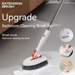 Brushes Bathroom Cleaning Brush Floor Scrubber Bathtub Brush Bathroom Shower Tile Brush Sponge Wiper 3pack Combination 180° Rotation