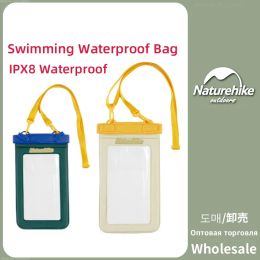 Bags Naturehike Universal Waterproof Case Swimming PVC Phone Sealed Protection Bag New Ipx8 Waterproof Phone Bag ABS Adjusting Buckle