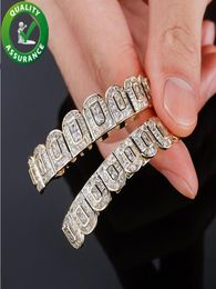 Diamond Grillz Teeth Mens Hip Hop Jewellery Gold Silver Charms Luxury Designer Iced Out Grills Bling Rapper Men Fashion Accessories 9854933