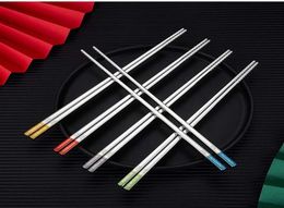 316L Stainless Steel Chopsticks Heat Insulation and Antiscalding Home el Square Nonslip Chopsticka35231T4620499