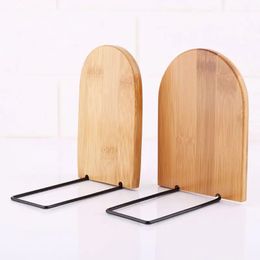 Nature Bamboo Book Stand Desktop Organiser Desktop Office Home Bookends Book Ends Stand Holder Shelf