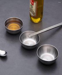 Bowls 105pcs Stainless Steel Small Sauce Dish Kitchen Sushi Vinegar Soy Plate Home Tableware Seasoning Tray1541287