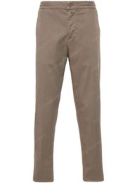 Calça de calça masculina Kiton Drawstring Streouhers de perna cônica para homem casual Long Pant azul marinho