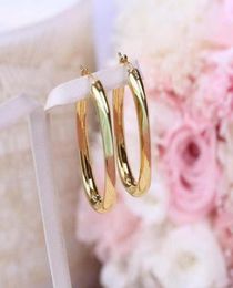 Top quality oval shape pendant hoop earring in 18k gold plated for women wedding jewelry gift PS864066887745099592