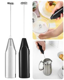 Electric Handheld Stainless Steel Coffee Milk Frother Foamer Drink Electric Whisk Mixer Battery Operated Kitchen Egg Beater Stirre8580236