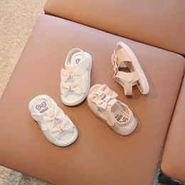 Sandals Children Cute Bow Princess Beach Shoes Summer Infant Toddler Sandals for Girls Non-Slip Soft Sole Comfortable Casual Baby Shoes