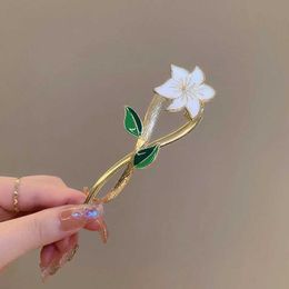 Other VANIKA New Elegant Bellflower Frog Buckle Hairpin Metal Ponytail Hair Clips Sweet Hair Cl Fashion Headwear ACCESSORI FOR GIRL