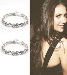 The Vampire Diaries Klaus Caroline Forbes Rhinestone Crystal Bow Shine Charm Bracelet Fashion Jewelry13385263