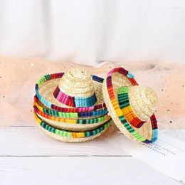 Dog Apparel Straw Hat Sombrero Cat Sun Beach Party Hats Dogs Hawaii Style For Funny Accessories