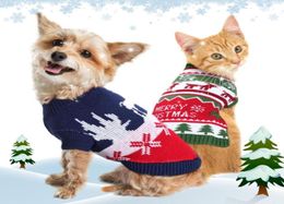 Dog Apparel Christmas Pet Clothes Winter Cat Puppy Sweater Knitwear Soft Cotton Small Dogs Chihuahua Festival Clothing Costume Out9482710